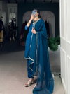 Teal Blue Colour Top With Bottom Dupatta Wholesalers In Delhi NNK3043